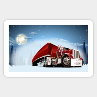 Cartoon christmas truck Sticker